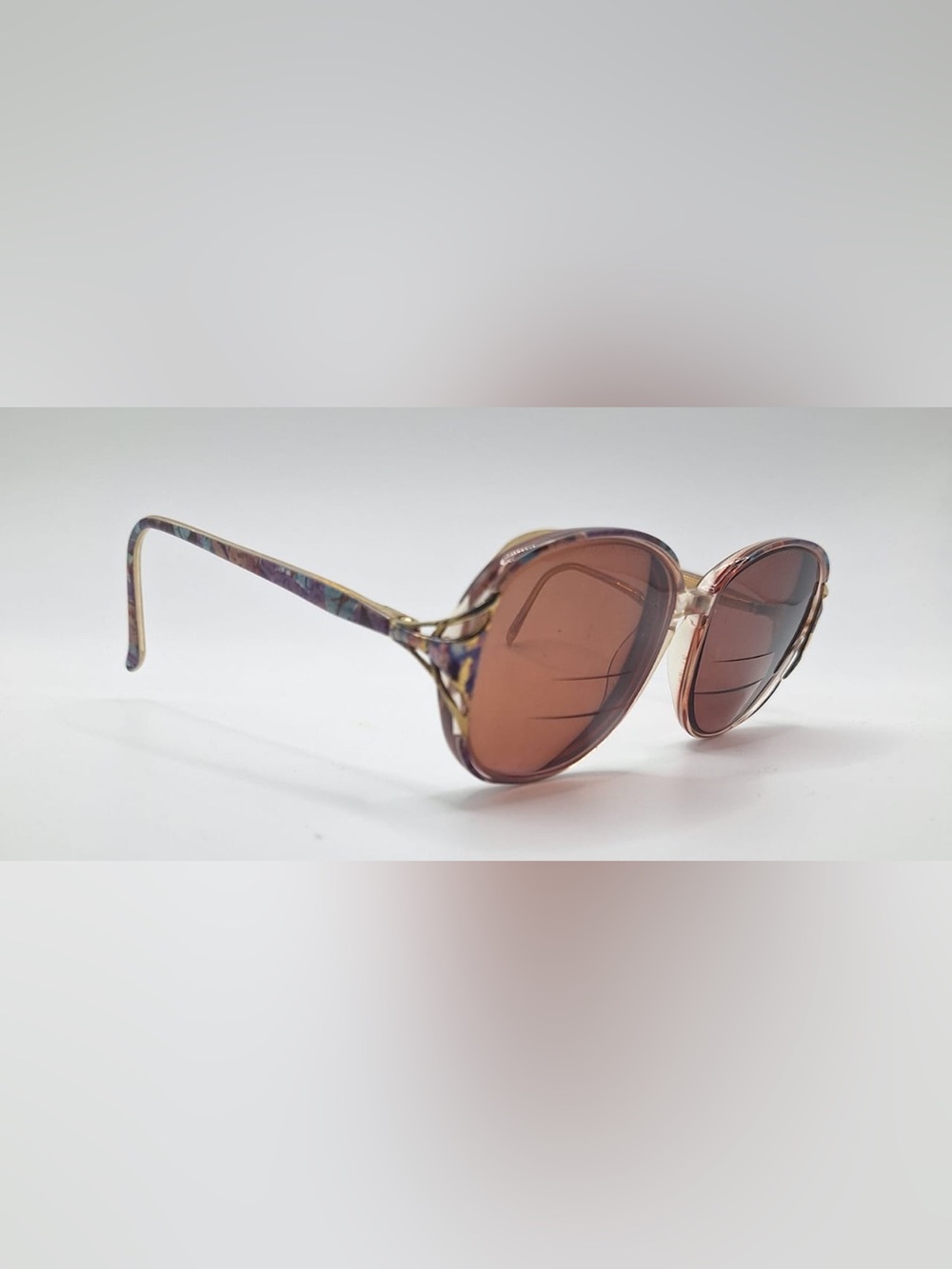 Vintage Multi-color Translucent Oval Sunglasses Frames Only